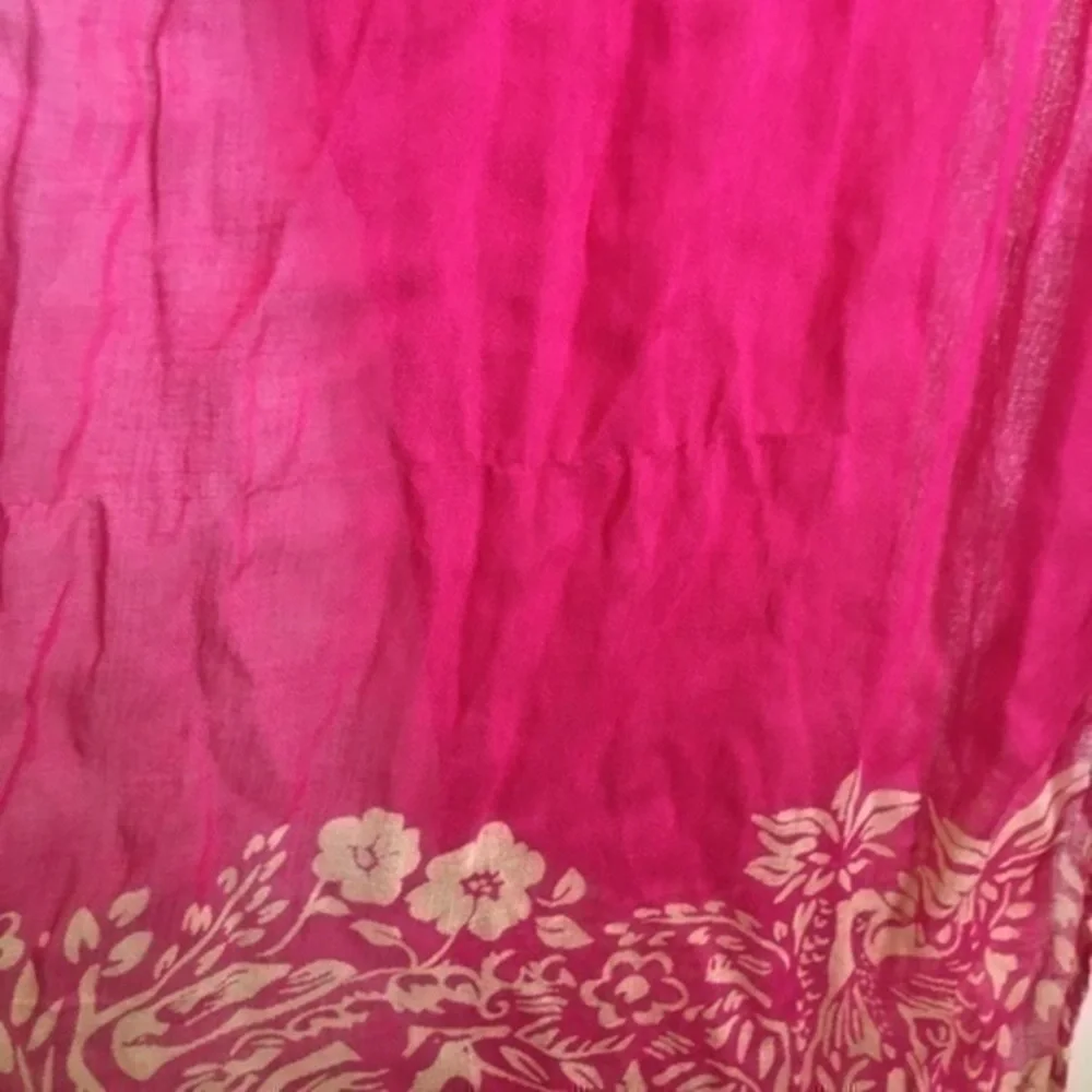 Girls Gymboree pink and tan scarf